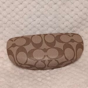 Coach Tan and Brown Sunglasses Case